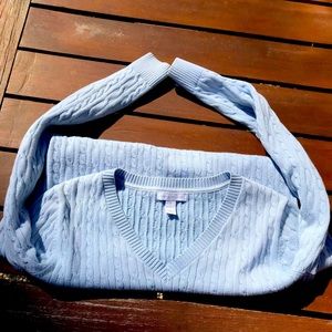 Light Blue Cable Knit Sweater